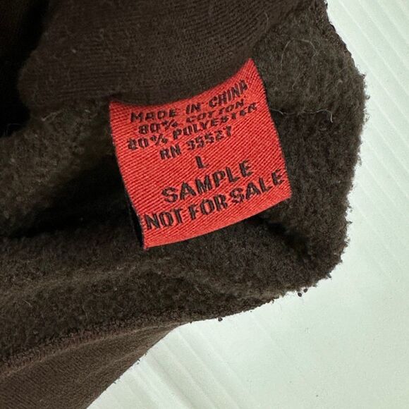 Y2K Marithé + François Girbaud Sample Brown Deconstructed Zip Hoodie L Rare - Picture 12 of 13